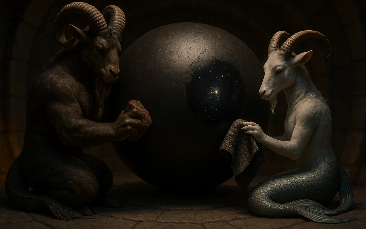 Animated-style illustration of the Capricorn zodiac sign