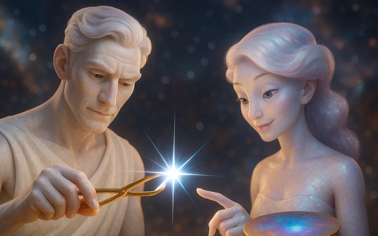 Animated-style illustration of the Virgo zodiac sign
