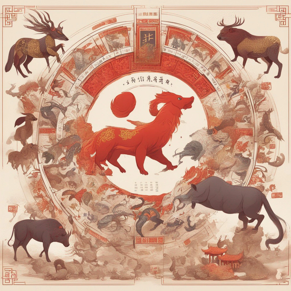 Image of the 12 Chinese zodiac animals, a visual representation of the Chinese zodiac cycle