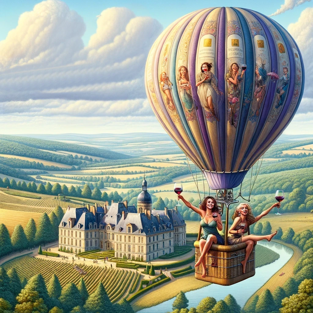 Libra hot air balloon adventure over the French countryside