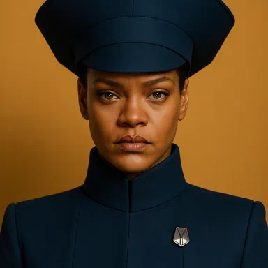 A portrait of Rihanna